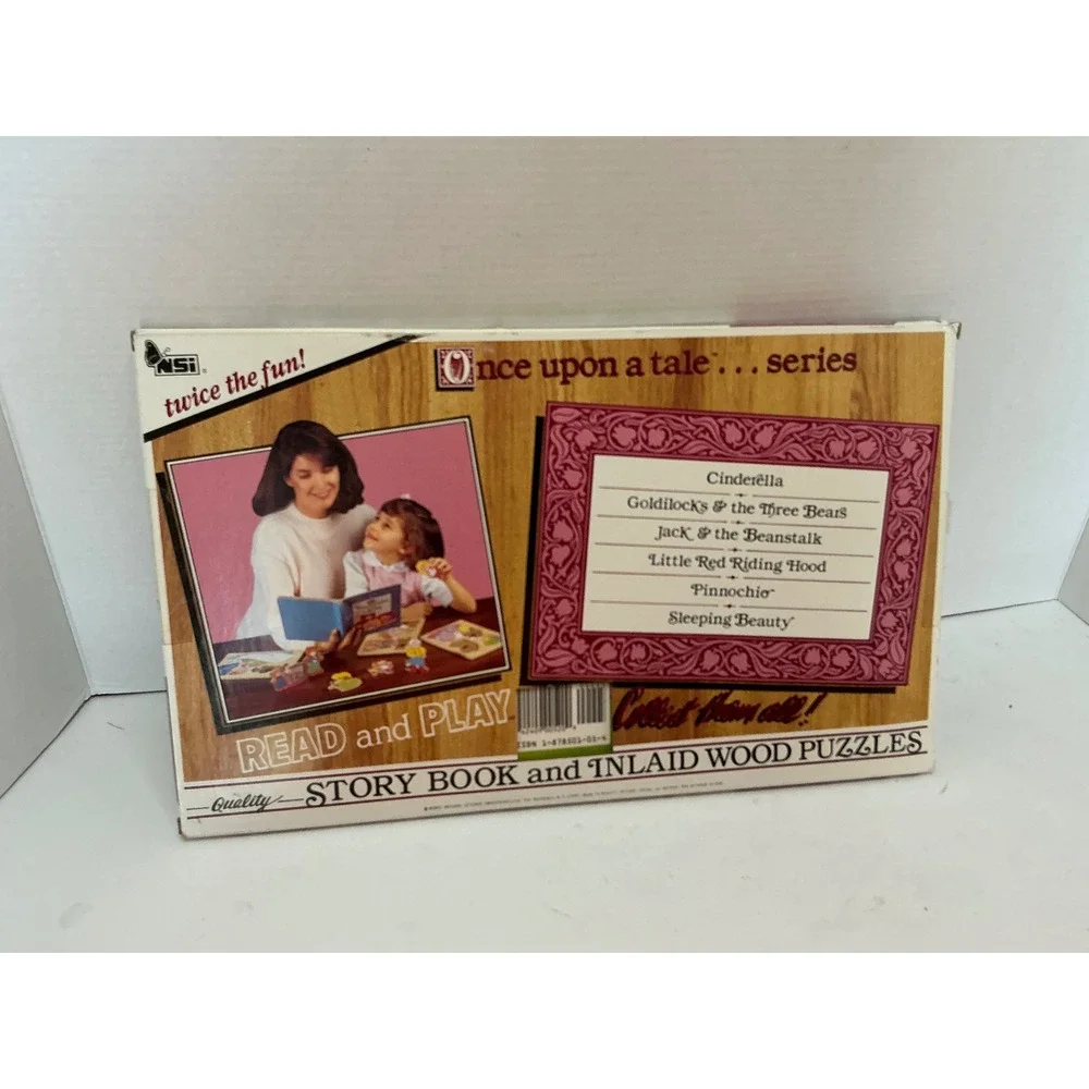 NSI Vintage 1989 Little Red Riding Hood Read and Play Book and Wood Puzzle Set